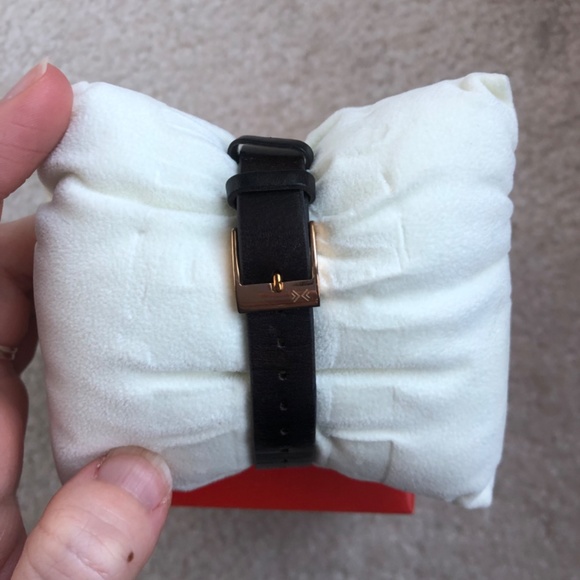 Skagen Womens rose gold with dark brown leather watch main image 4